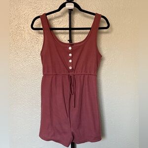 Sleeveless Button-Front Maternity Romper